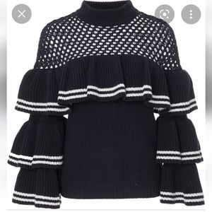 Self Portrait navy sweater